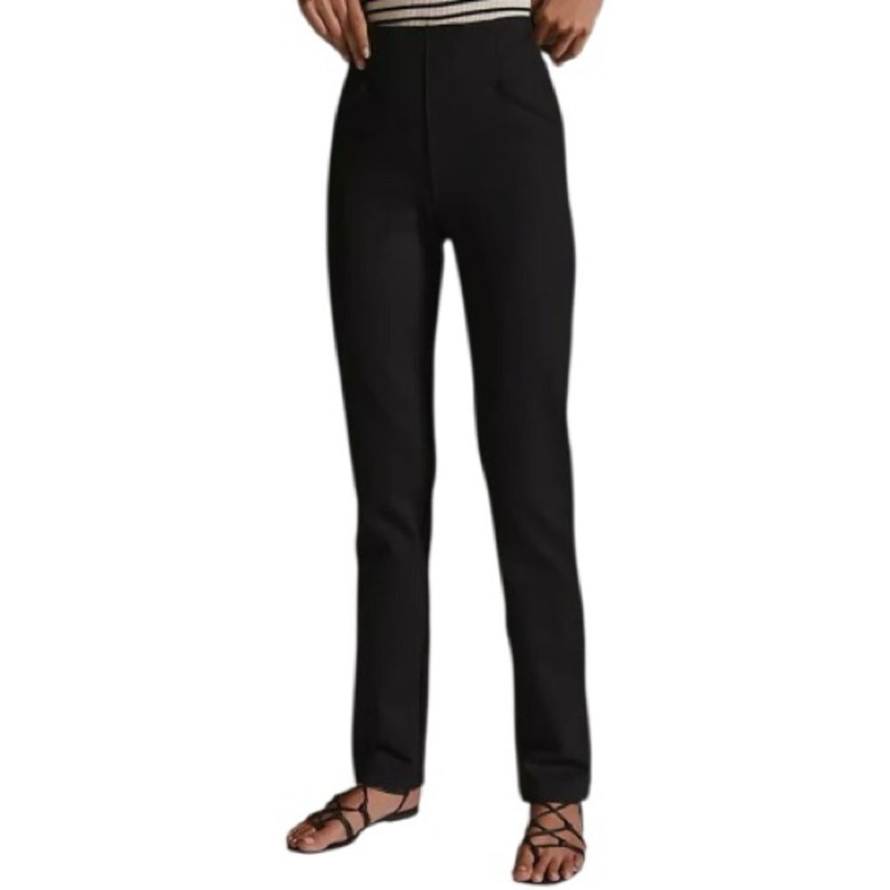 Anthropologie Maeve Slim Seamed Leggings Ponte Pants in Black